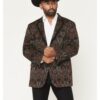 Men's Button-Front Sport Coat with Tapestry Pattern
