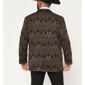 Men's Button-Front Sport Coat with Tapestry Pattern