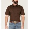 Men's Short Sleeve Western Snap Shirt with Chest Pockets