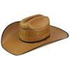 Bangora Straw Cowboy Hat with Vented Crown and Curved Brim
