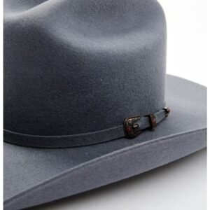 Fur Felt Cowboy Hat with Cattleman Crease and Leather Sweatband