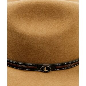 Wool Felt Cowboy Hat with Leather Hatband and Cattleman Crease