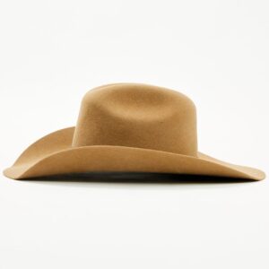 Wool Felt Cowboy Hat with Leather Hatband and Cattleman Crease