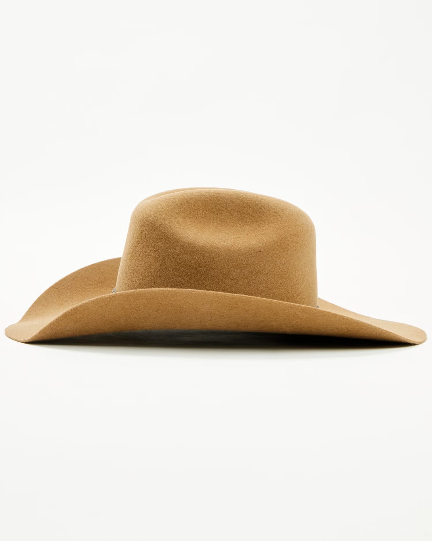 Wool Felt Cowboy Hat with Leather Hatband and Cattleman Crease
