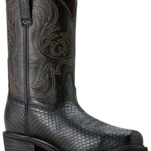Men's Steel Toe Work Boots with Leather Upper and Pull-On Design