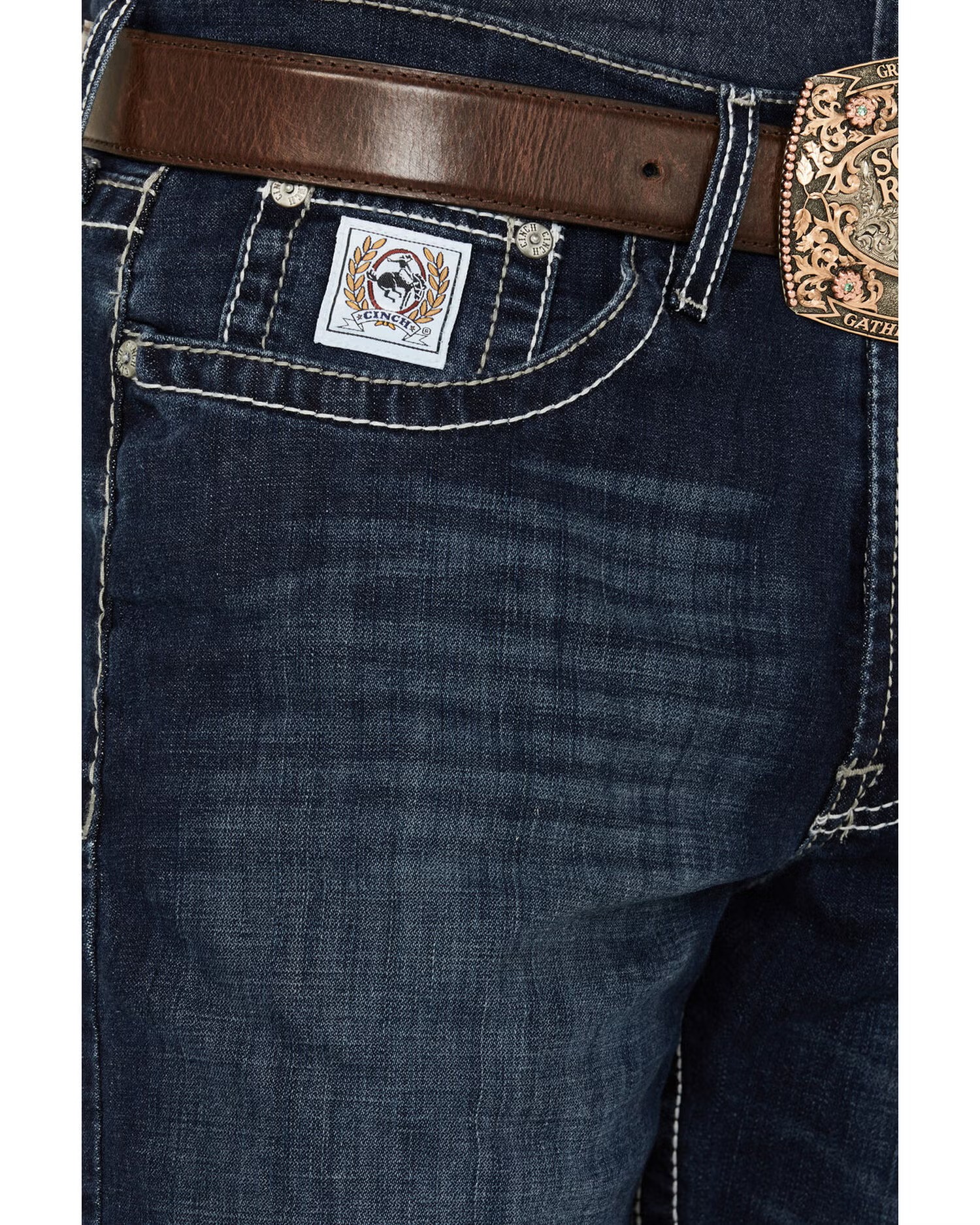 Men's Relaxed Straight Stretch Denim Jeans with Five-Pocket Design