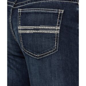 Men's Relaxed Straight Stretch Denim Jeans with Five-Pocket Design