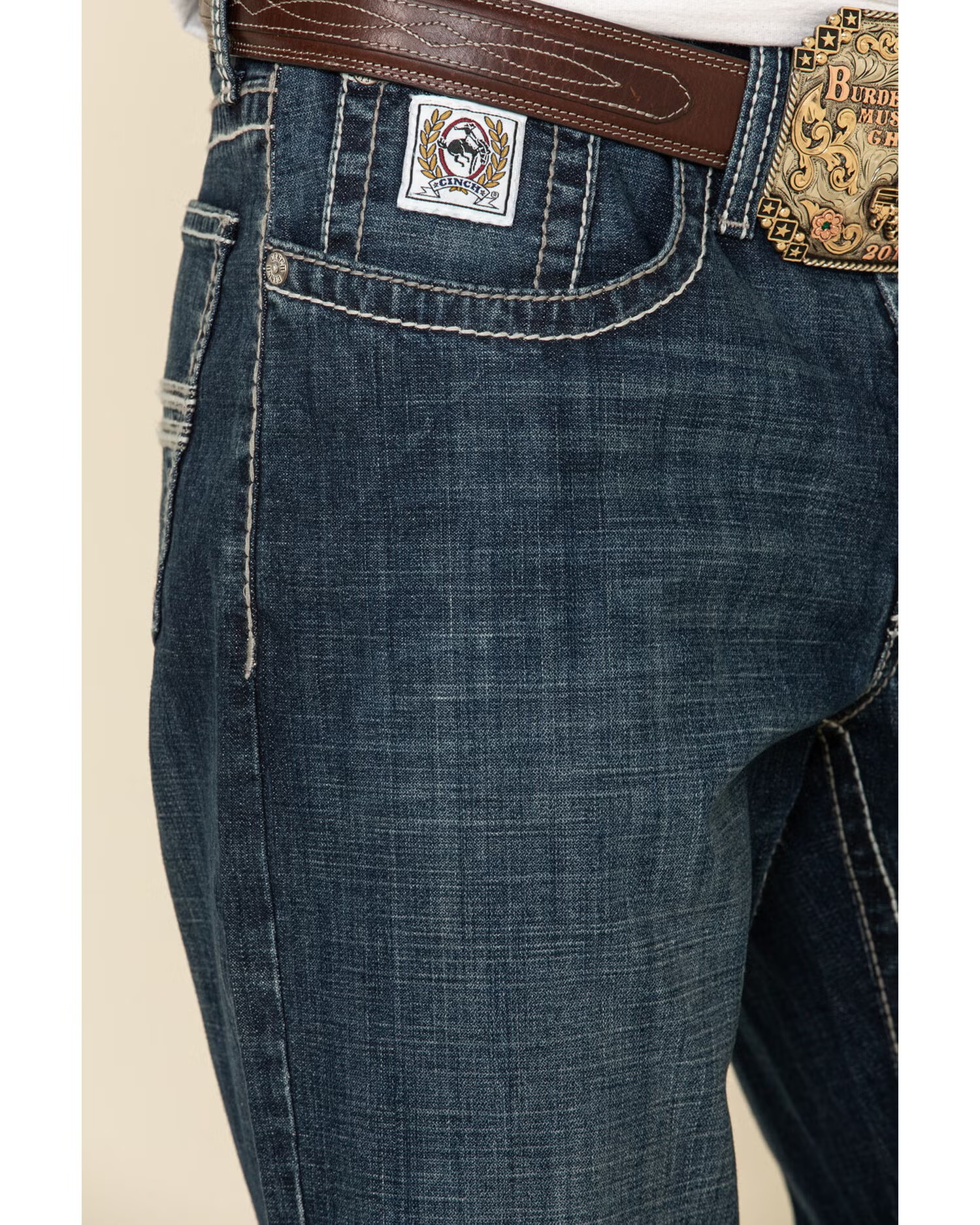 Men's Relaxed Straight Stretch Denim Jeans with Five-Pocket Design
