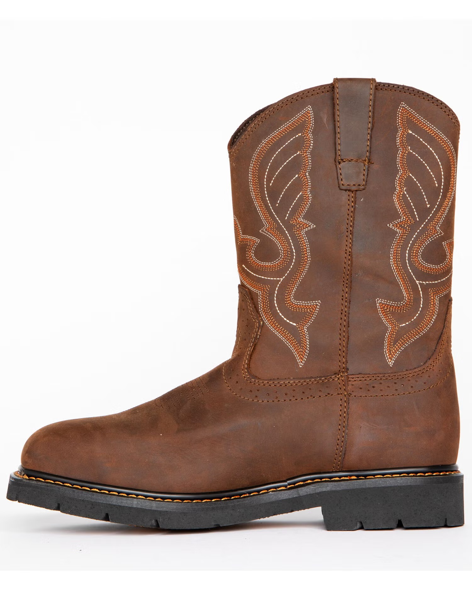 Men's Waterproof Work Boots with Composite Toe and Leather Upper