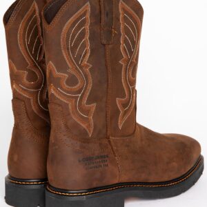 Men's Waterproof Work Boots with Composite Toe and Leather Upper